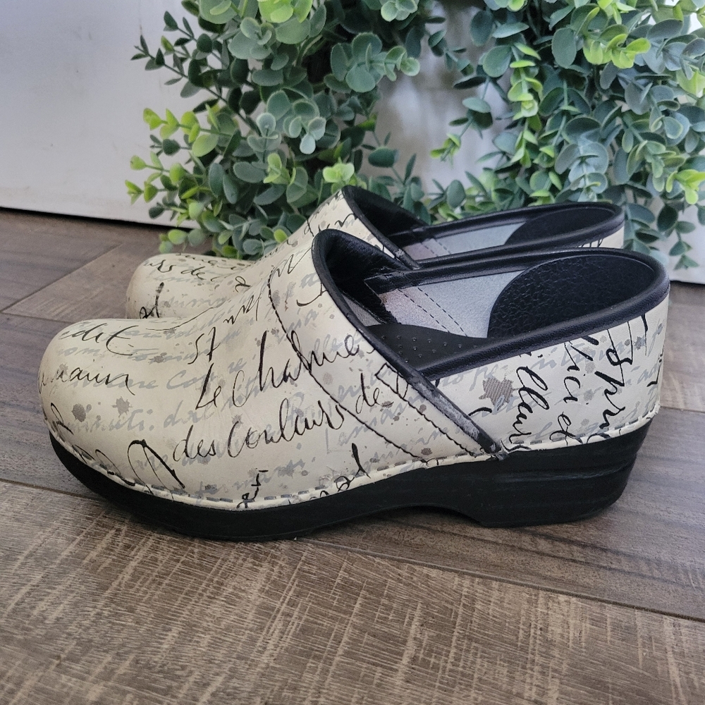 Dansko French Theme Paris France Clogs Women's EU 37 US 6.5/7